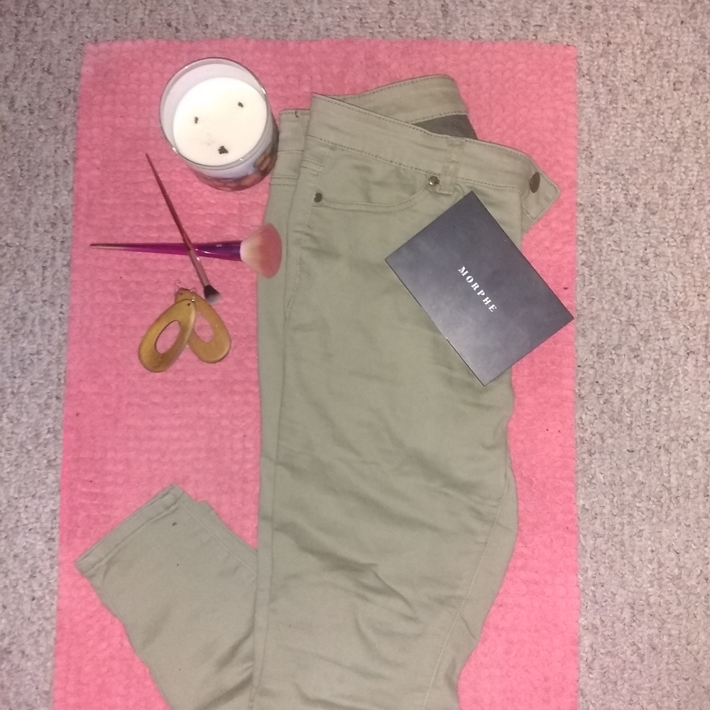 Forever21 Olive GREEN HIGH WAISTED PANTS